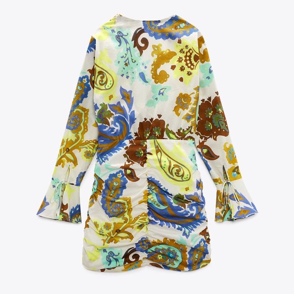 Zara Printed Mini Dress - Picture 3 of 9